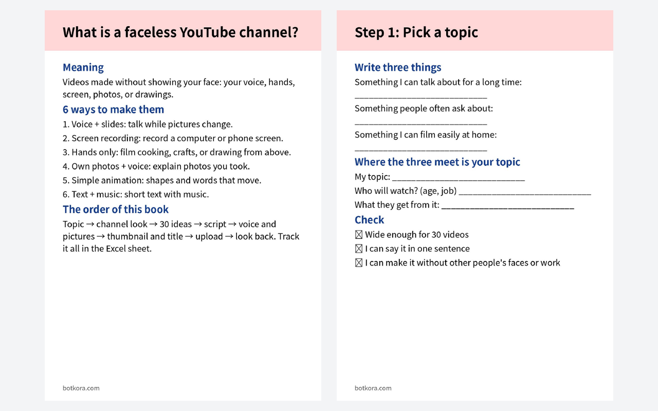 Antes · Después (prueba real) — Plan de YouTube sin mostrar la cara